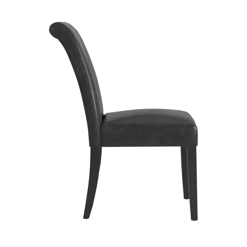 Salido Dining Set - 5-Piece - Black Vinyl - iNSPIRE Q