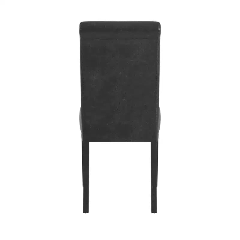 Salido Dining Set - 5-Piece - Black Vinyl - iNSPIRE Q