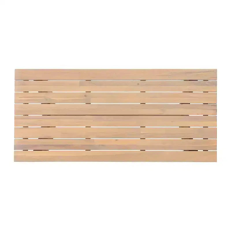 Christopher Knight Home Susan 4 Piece Patio Farmhouse Acacia Wood Rattan Seating Set with Slatted Table