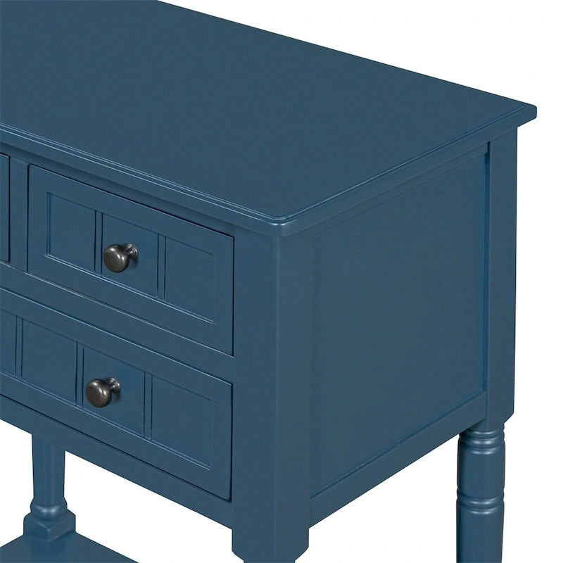 Console avec 3 tiroirs de rangement et étagère inférieure