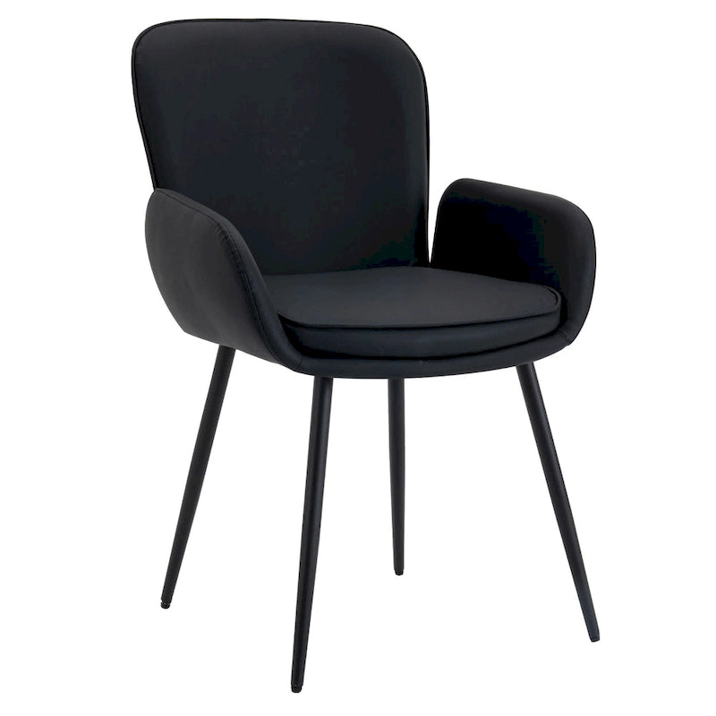 Lot de 2 chaises de salle à manger résistantes aux griffures de chat avec pieds en métal doré