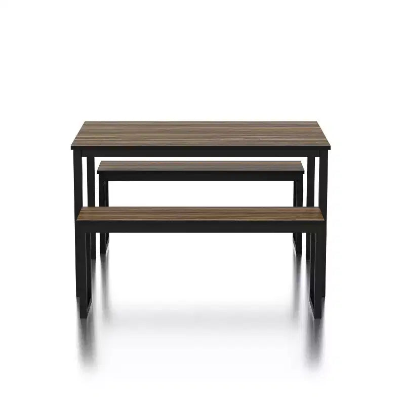 3pc Killucan Dining Table Set with 2 Benches - miBasics