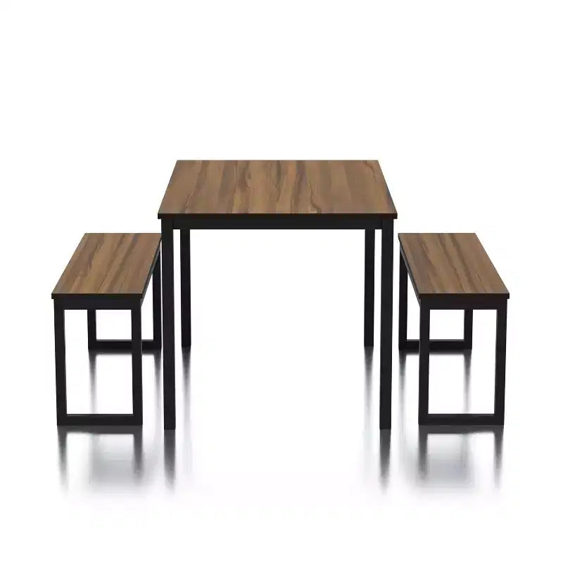 3pc Killucan Dining Table Set with 2 Benches - miBasics
