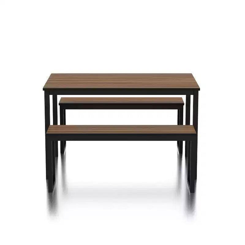 3pc Killucan Dining Table Set with 2 Benches - miBasics