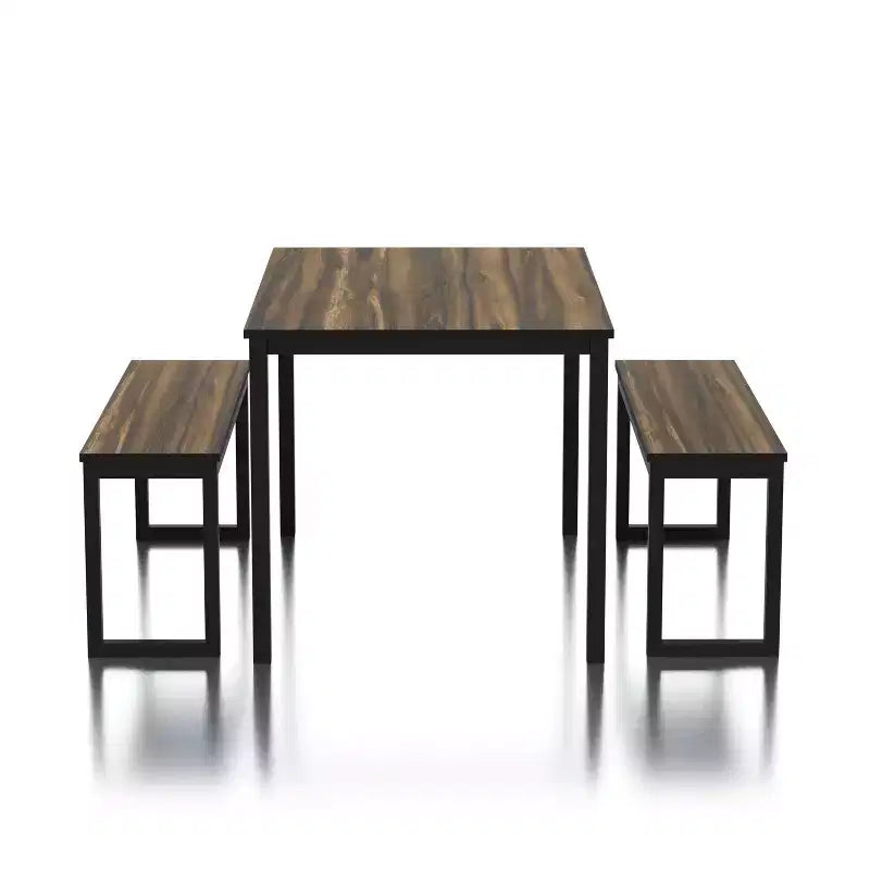 3pc Killucan Dining Table Set with 2 Benches - miBasics