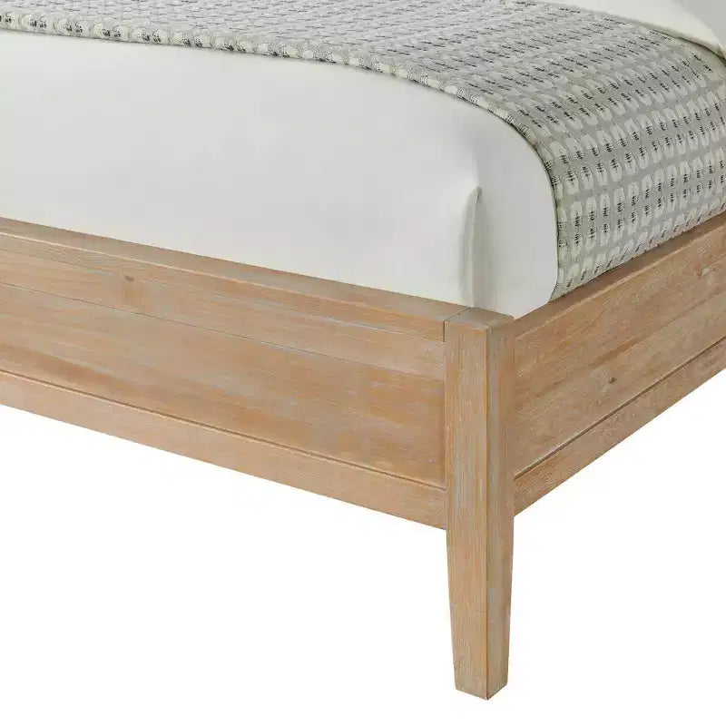 5pc Arden Wood Bedroom Set with Two 2 Drawer Nightstands Light Driftwood - Alaterre Furniture