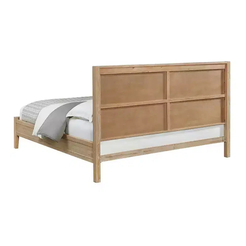 5pc Arden Wood Bedroom Set with Two 2 Drawer Nightstands Light Driftwood - Alaterre Furniture