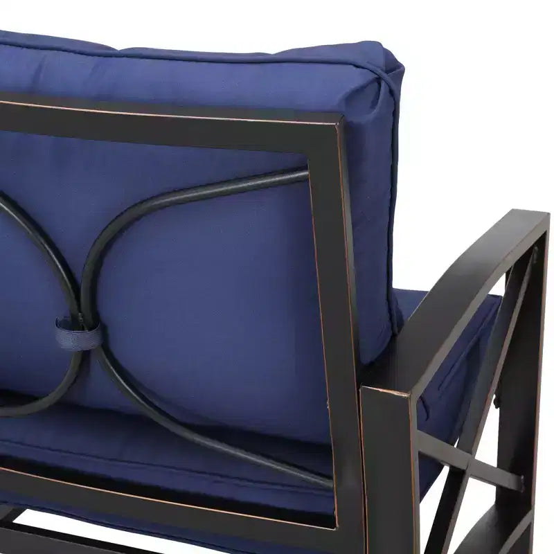 3pc Outdoor Metal Conversation Set with Cushions - Patio Festival