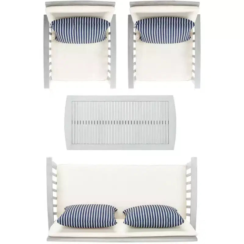 Rocklin 4 Piece Patio Set - Indoor/Outdoor - PAT7007 - Safavieh