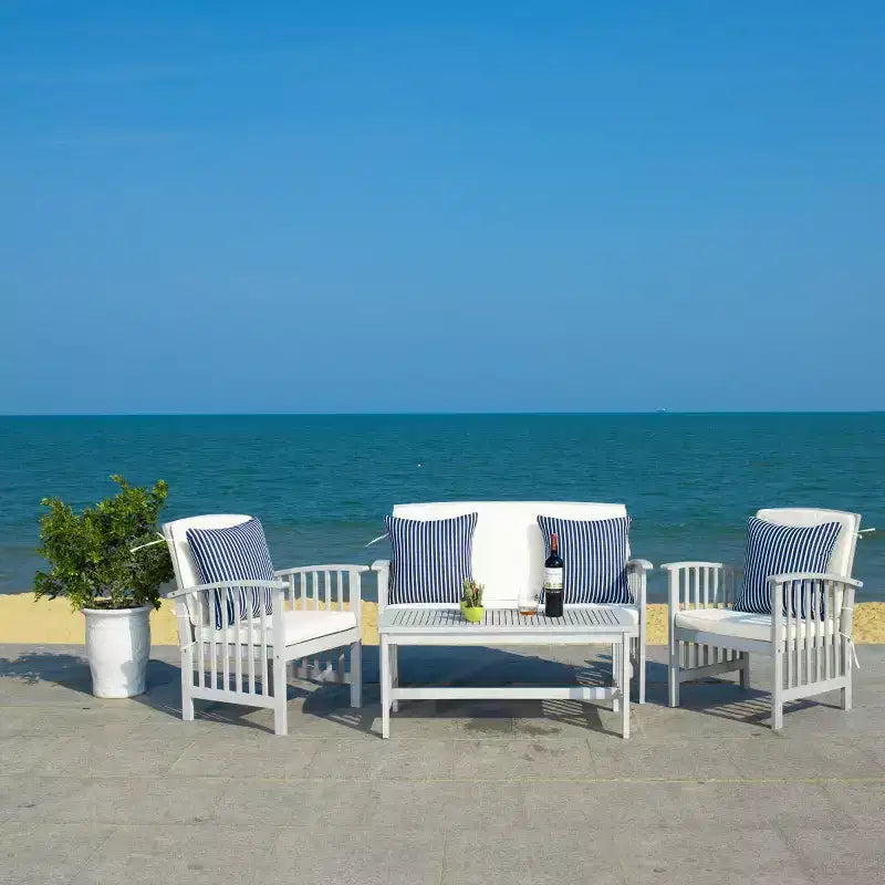 Rocklin 4 Piece Patio Set - Indoor/Outdoor - PAT7007 - Safavieh