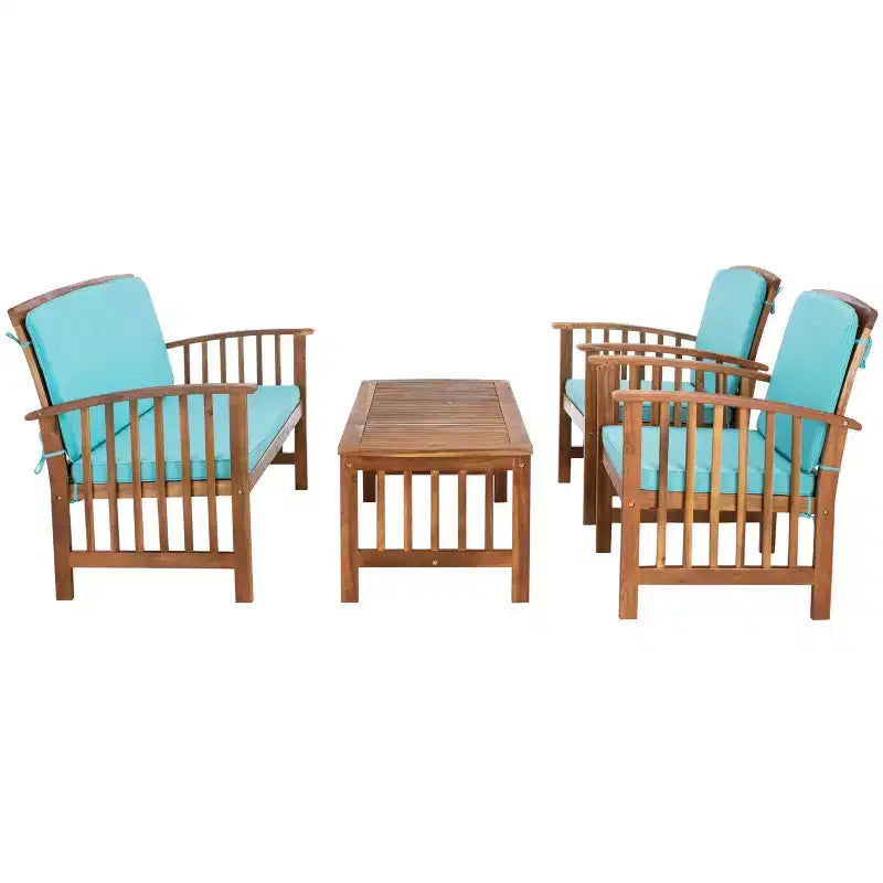 Rocklin 4 Piece Patio Set - Indoor/Outdoor - PAT7007 - Safavieh