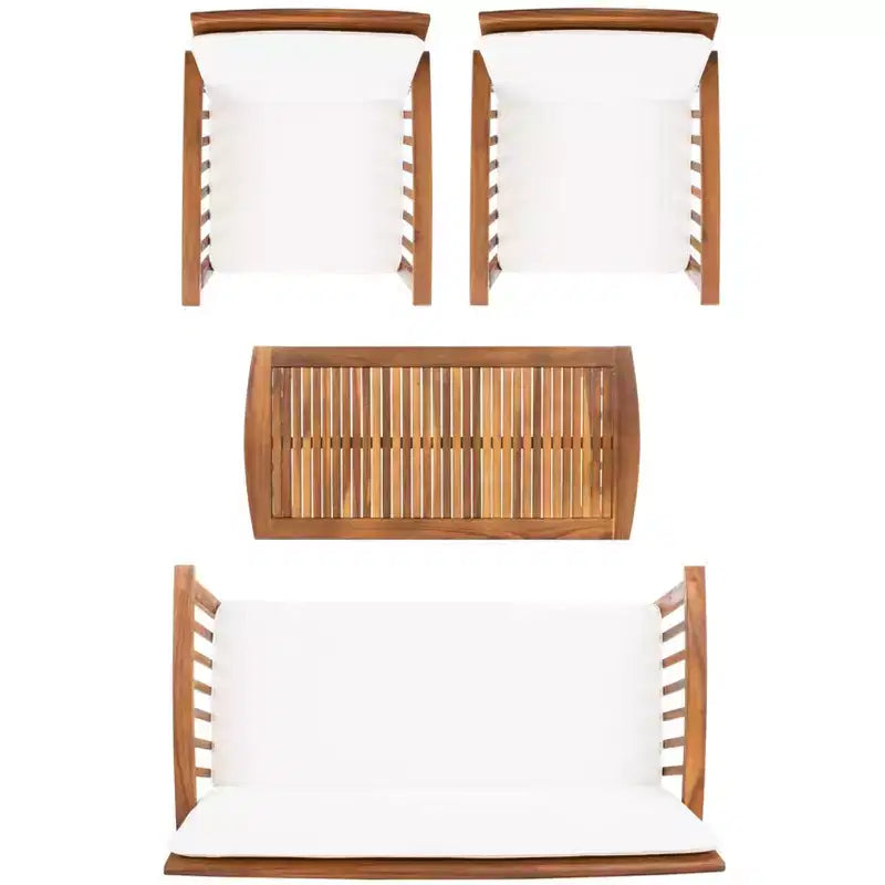 Rocklin 4 Piece Patio Set - Indoor/Outdoor - PAT7007 - Safavieh