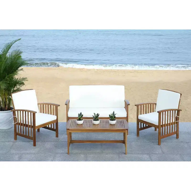 Rocklin 4 Piece Patio Set - Indoor/Outdoor - PAT7007 - Safavieh
