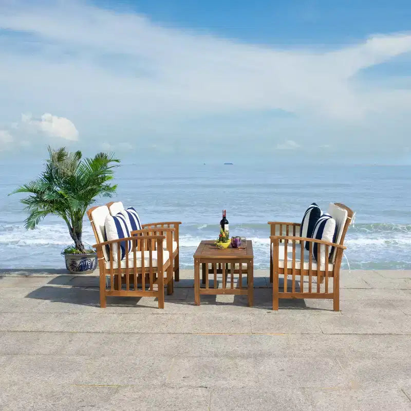 Rocklin 4 Piece Patio Set - Indoor/Outdoor - PAT7007 - Safavieh