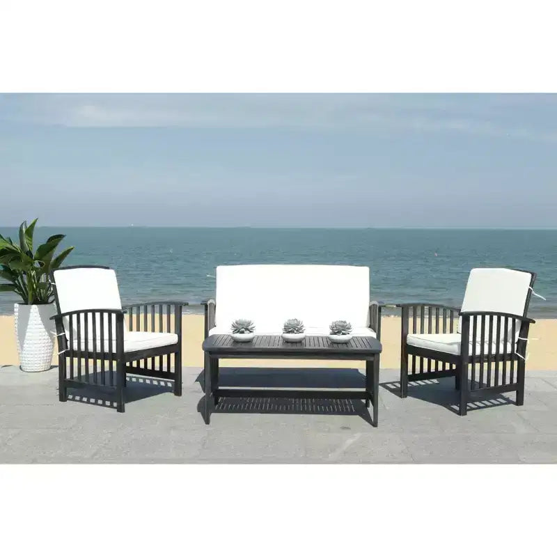 Rocklin 4 Piece Patio Set - Indoor/Outdoor - PAT7007 - Safavieh