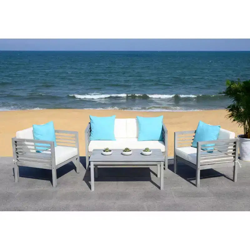 Alda 4 Piece Patio Set - Indoor/Outdoor - PAT7033 - Safavieh
