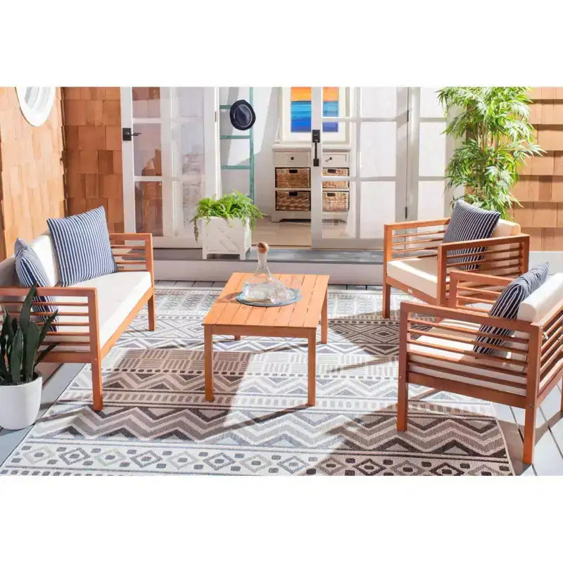 Alda 4 Piece Patio Set - Indoor/Outdoor - PAT7033 - Safavieh