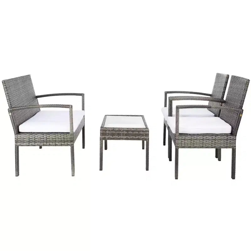 Bassey 4 Piece Living Set - Indoor/Outdoor - PAT7507 - Safavieh