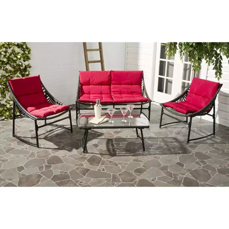 Berkane 4 Piece Patio Set - Indoor/Outdoor - PAT2009 - Safavieh