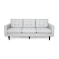 Canapé contemporain 3 places en tissu capitonné