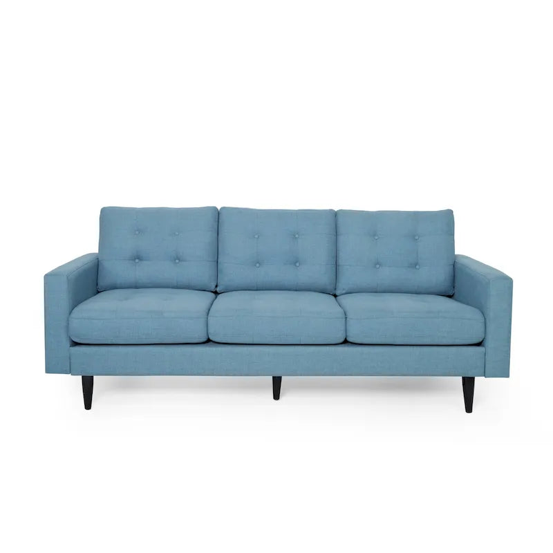 Canapé contemporain 3 places en tissu capitonné