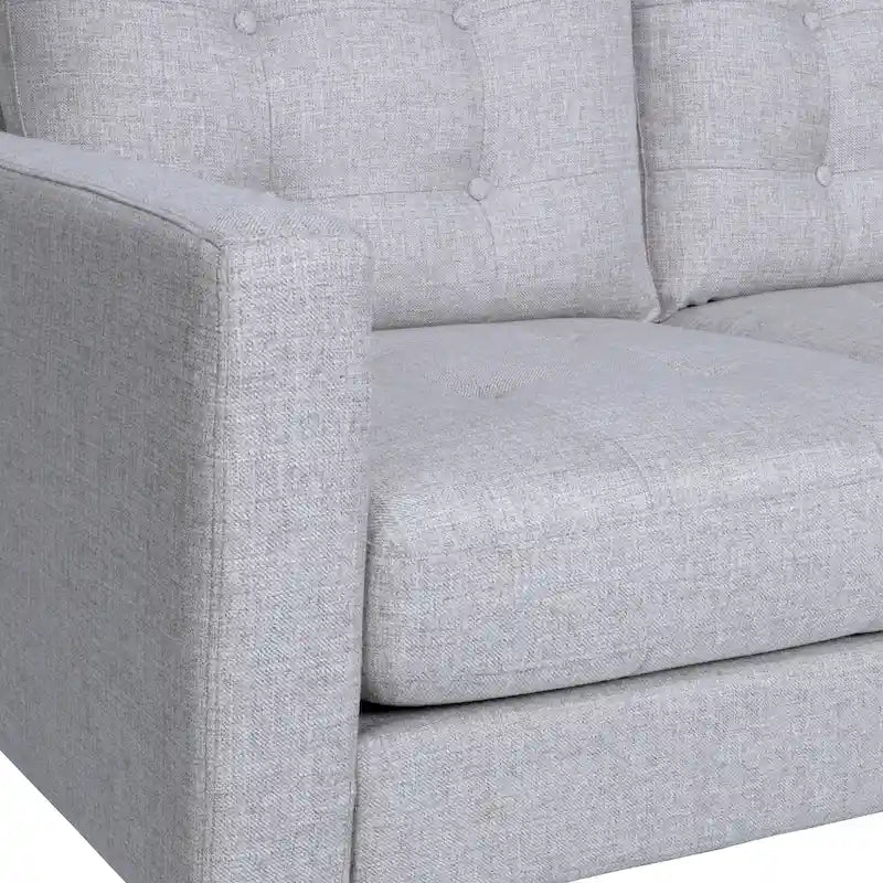 Canapé contemporain 3 places en tissu capitonné