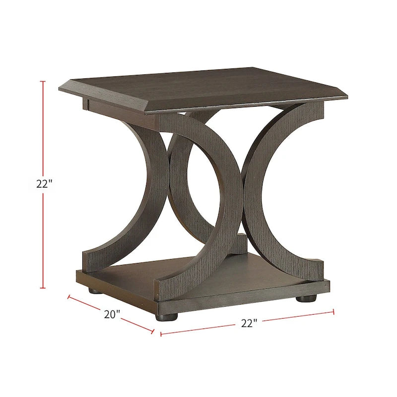 Table d'appoint en C couleur Cappuccino