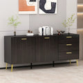 Buffet avec 3 tiroirs et 2 portes, expresso/blanc