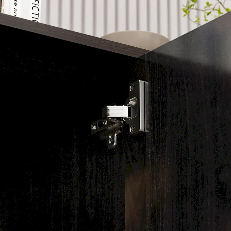 Buffet avec 3 tiroirs et 2 portes, expresso/blanc