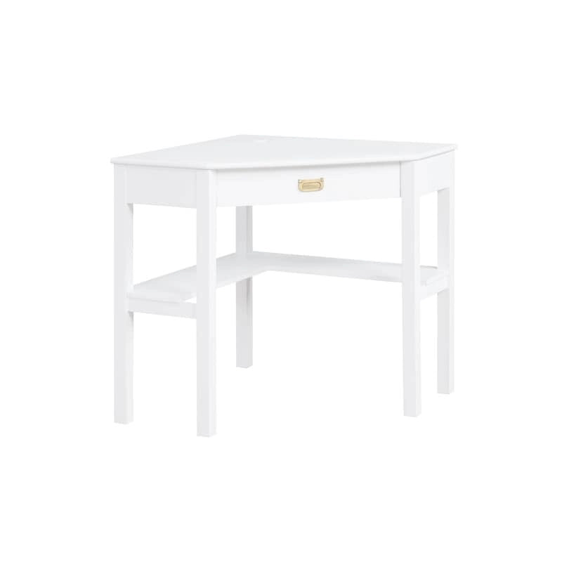 Bureau d'angle style campagne avec tablette clavier