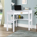 Bureau d'angle style campagne avec tablette clavier