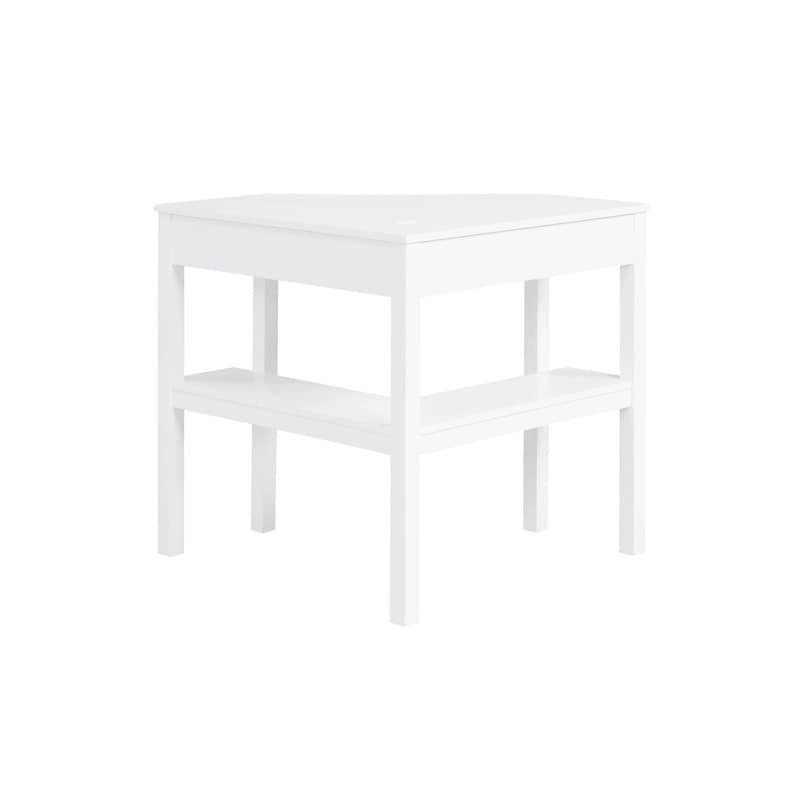 Bureau d'angle style campagne avec tablette clavier