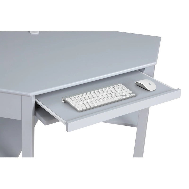 Bureau d'angle style campagne avec tablette clavier