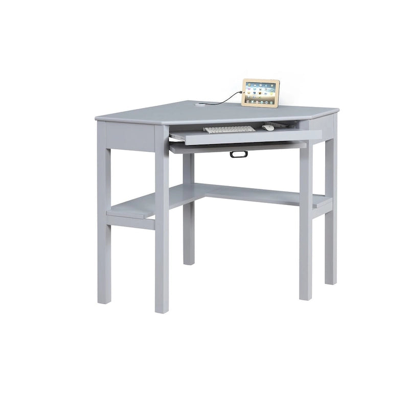 Bureau d'angle style campagne avec tablette clavier