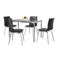 LumiSource 5pc Fuji Mason Swivel Dining Set Stainless Steel