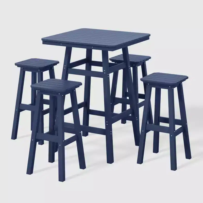Ensemble de salle à manger de bar WestinTrends Malibu en PEHD pour patio extérieur toutes saisons (5 pièces)