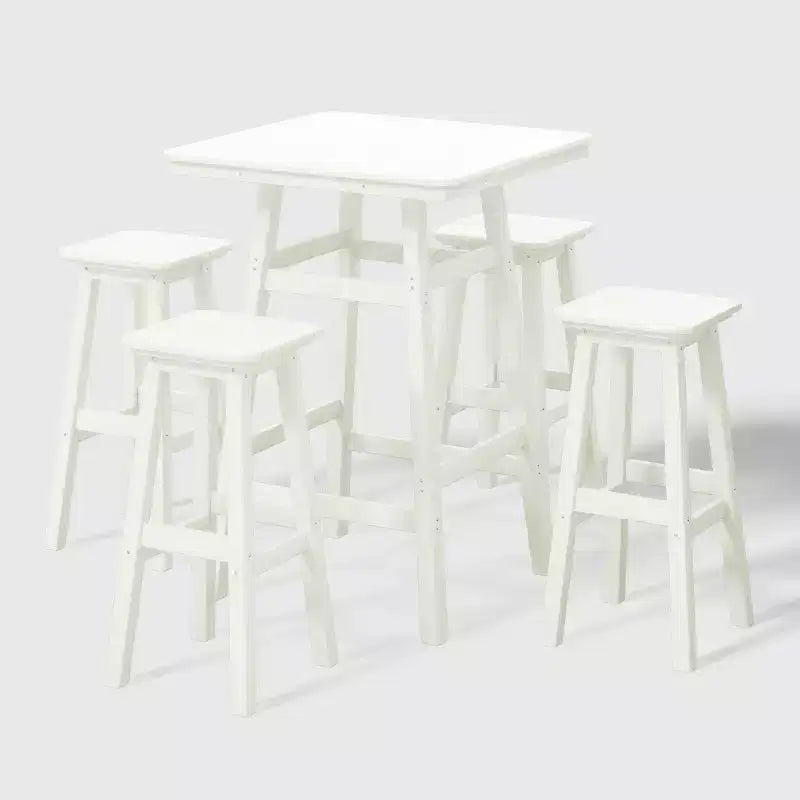Ensemble de salle à manger de bar WestinTrends Malibu en PEHD pour patio extérieur toutes saisons (5 pièces)