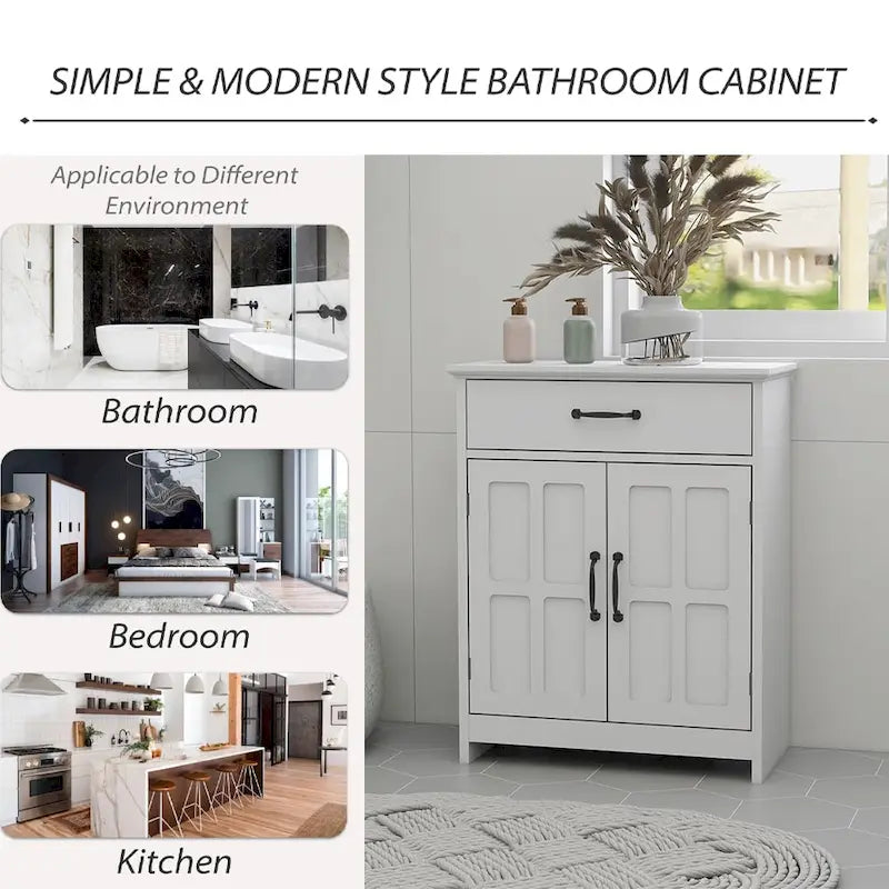Meuble de salle de bain sur pied, Armoire de rangement