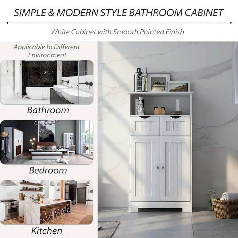 Meuble de salle de bain sur pied, Armoire de rangement