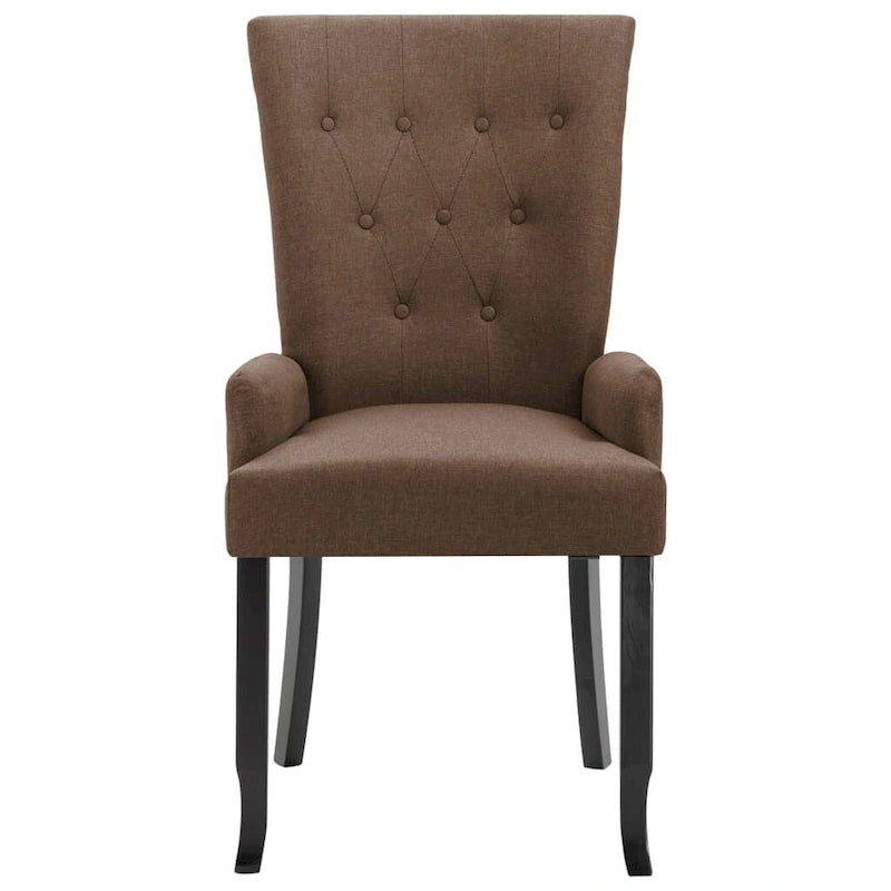 Chaises de salle à manger avec accoudoirs, tissu multicolore - 54,1 x 55,9 x 105,9 cm