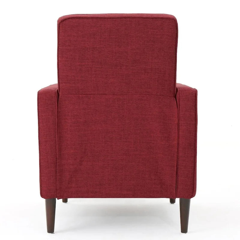 Fauteuil inclinable en tissu de style Mid-Century avec pieds en bouleau