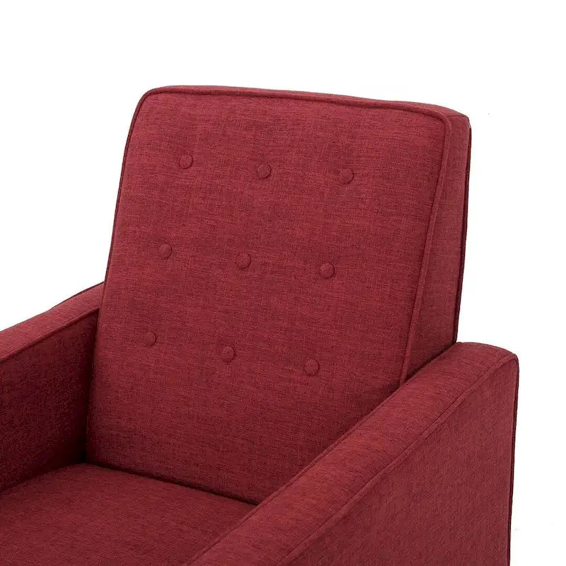 Fauteuil inclinable en tissu de style Mid-Century avec pieds en bouleau