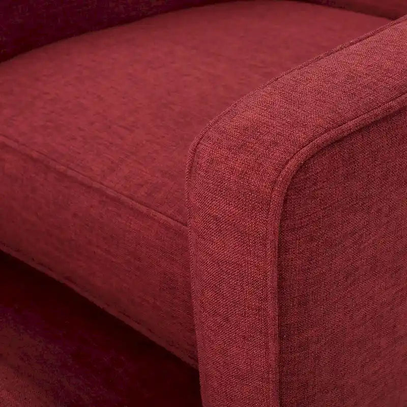 Fauteuil inclinable en tissu de style Mid-Century avec pieds en bouleau