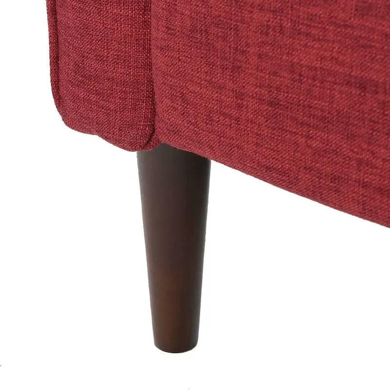 Fauteuil inclinable en tissu de style Mid-Century avec pieds en bouleau