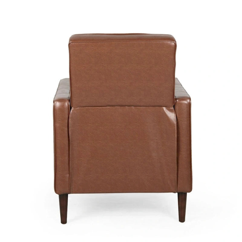 Fauteuil inclinable en tissu de style Mid-Century avec pieds en bouleau