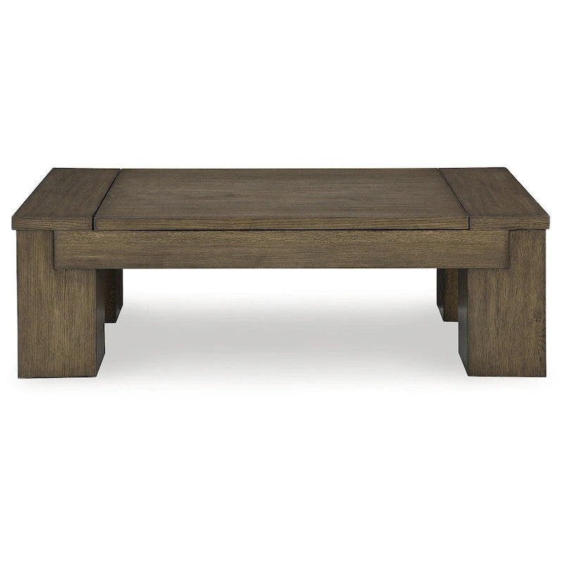 Table basse relevable marron - 54L x 28P x 18H