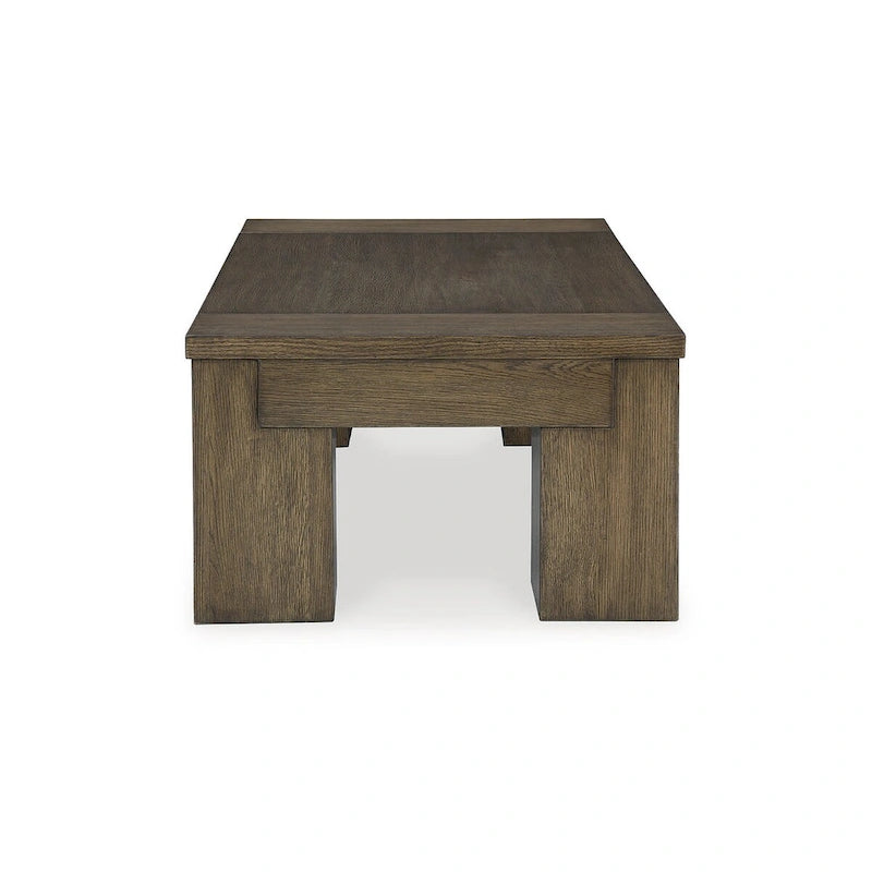 Table basse relevable marron - 54L x 28P x 18H