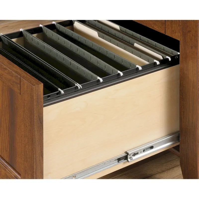Bureau d'angle informatique avec tiroirs et espace de rangement pour unité centrale