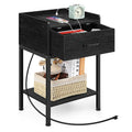 Table de chevet avec station de charge et ports USB