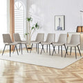 Chaise de salle à manger avec coussin de dossier en cuir artificiel, pieds en métal noir, coussin incurvé et élargi pour plus de confort (6 chaises)